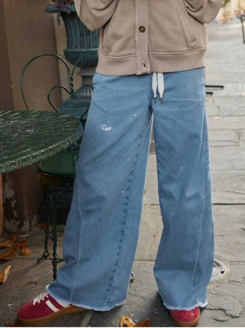 NWOT Aerie sz Med Light Blue pull on denim pants